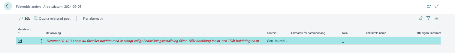 Årsavslut i Business Central.
