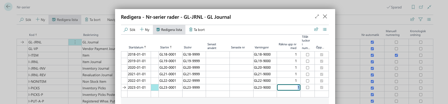 Årsavslut i Business Central.