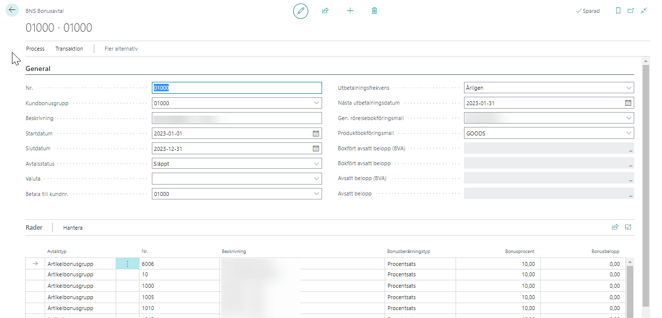 BRC Bonus i Business Central