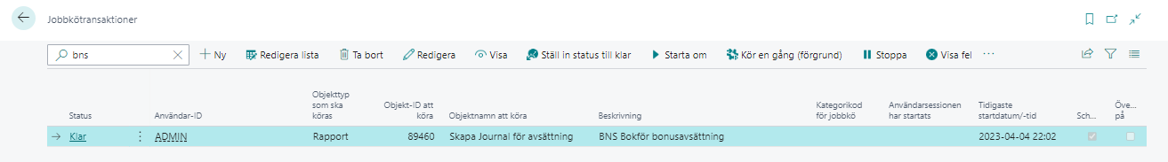 BRC Bonus i Business Central