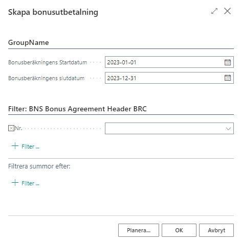 BRC Bonus i Business Central