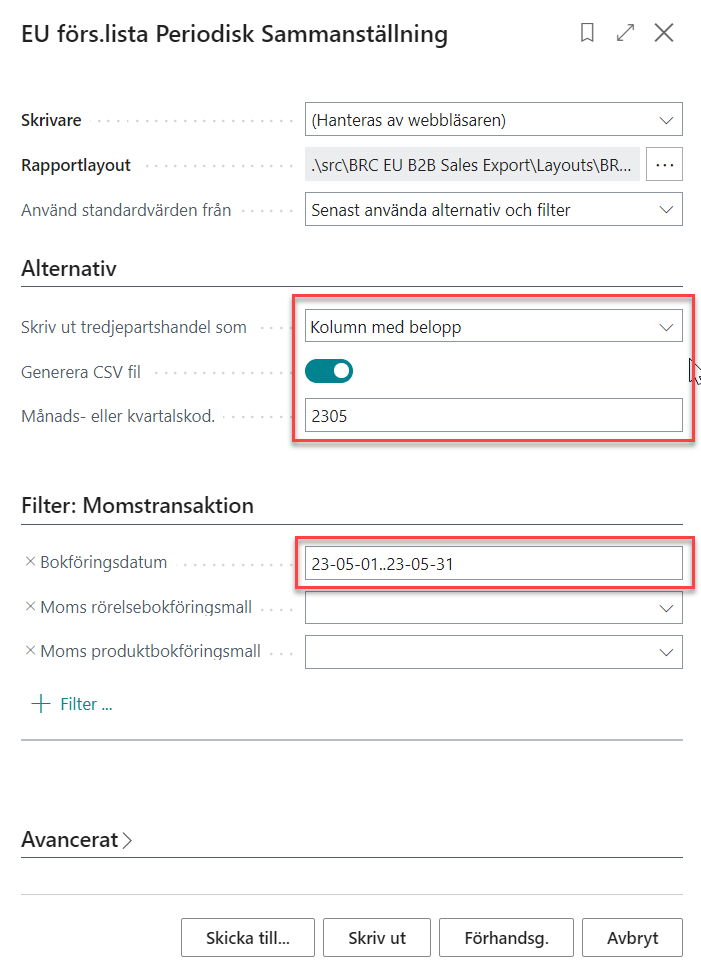 BRC Fil Periodisk sammanställning