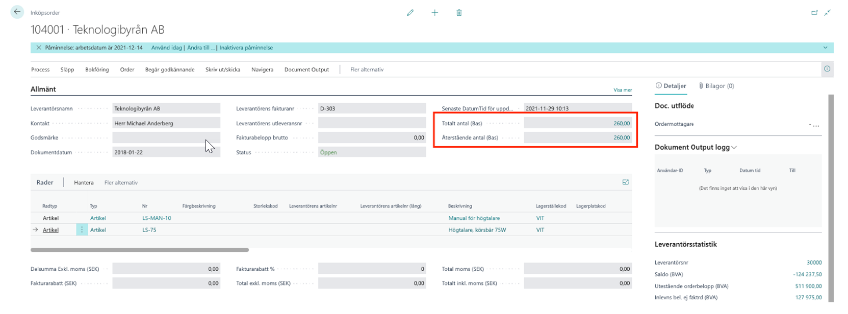 Busniess Central - Core - Översikt