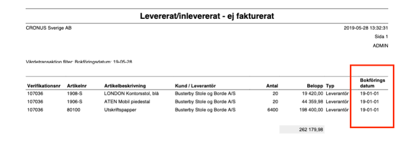 Månadsavstämning i Business Central