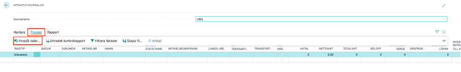 Månadsavstämning i Business Central