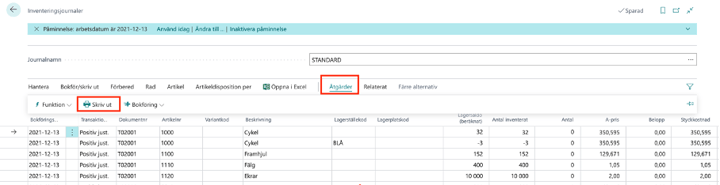 Skriv ut inventeringsunderlag